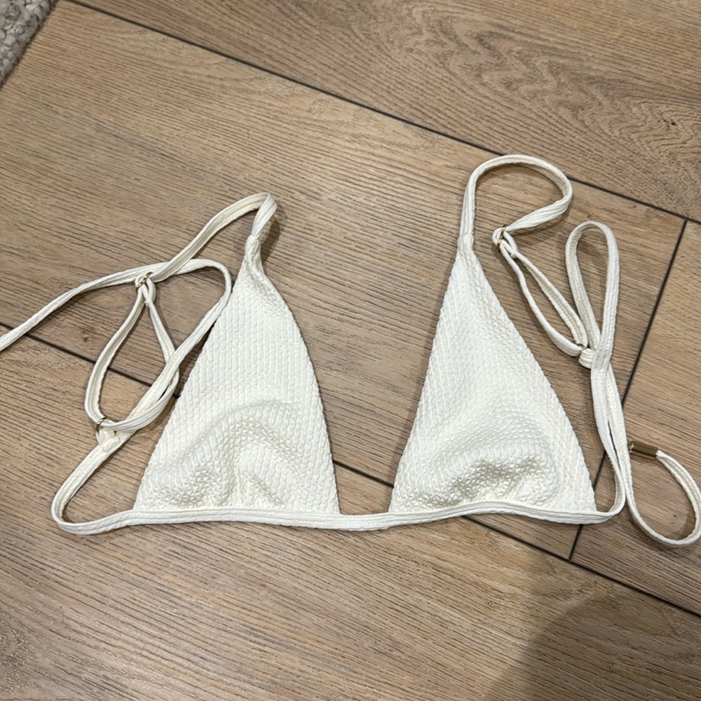 Monday Swimwear Barbados Top Ivory Crinkle Small